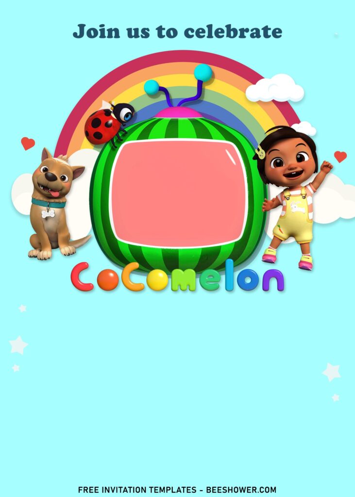 7+ Littlebud Rainbow Cocomelon Birthday Invitation Templates with Nina