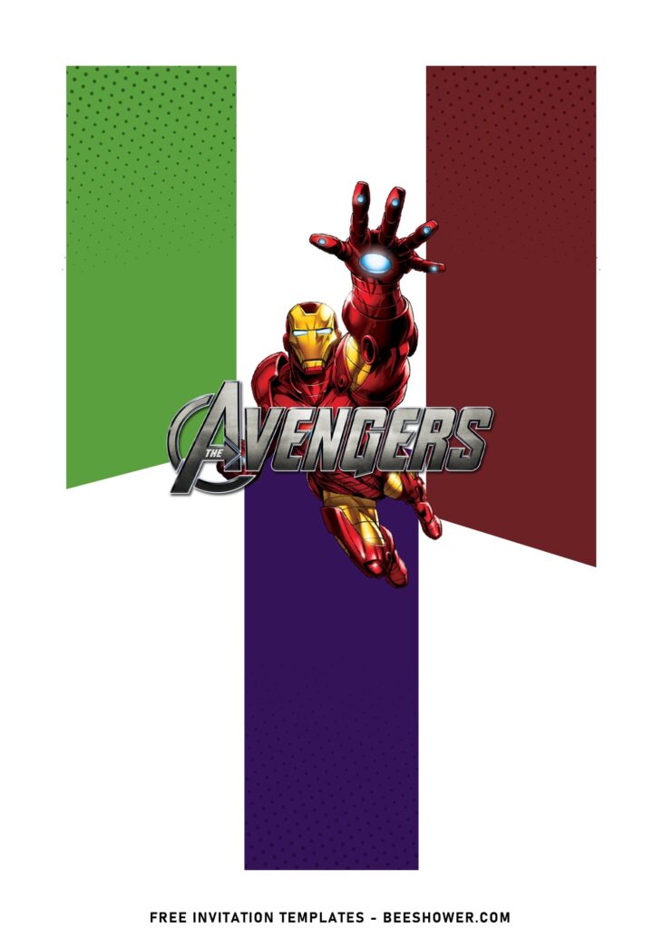 8+ Exclusive Marvel Avengers Themed First Birthday Invitation Templates with awesome Iron Man