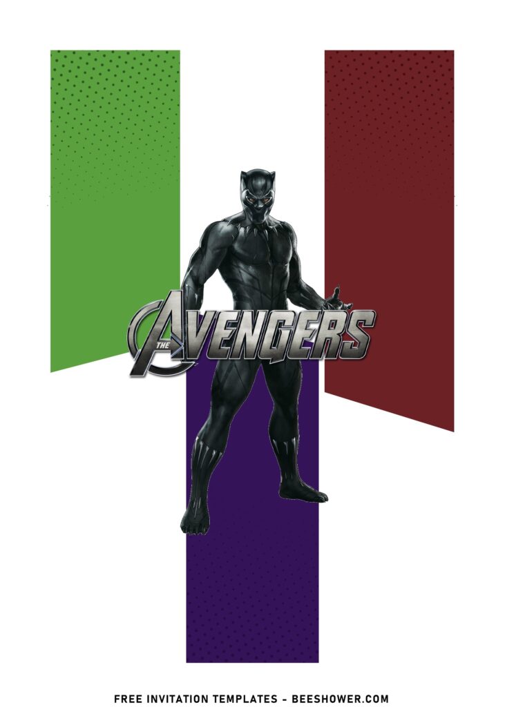 8+ Exclusive Marvel Avengers Themed First Birthday Invitation Templates with awesome Black Panther