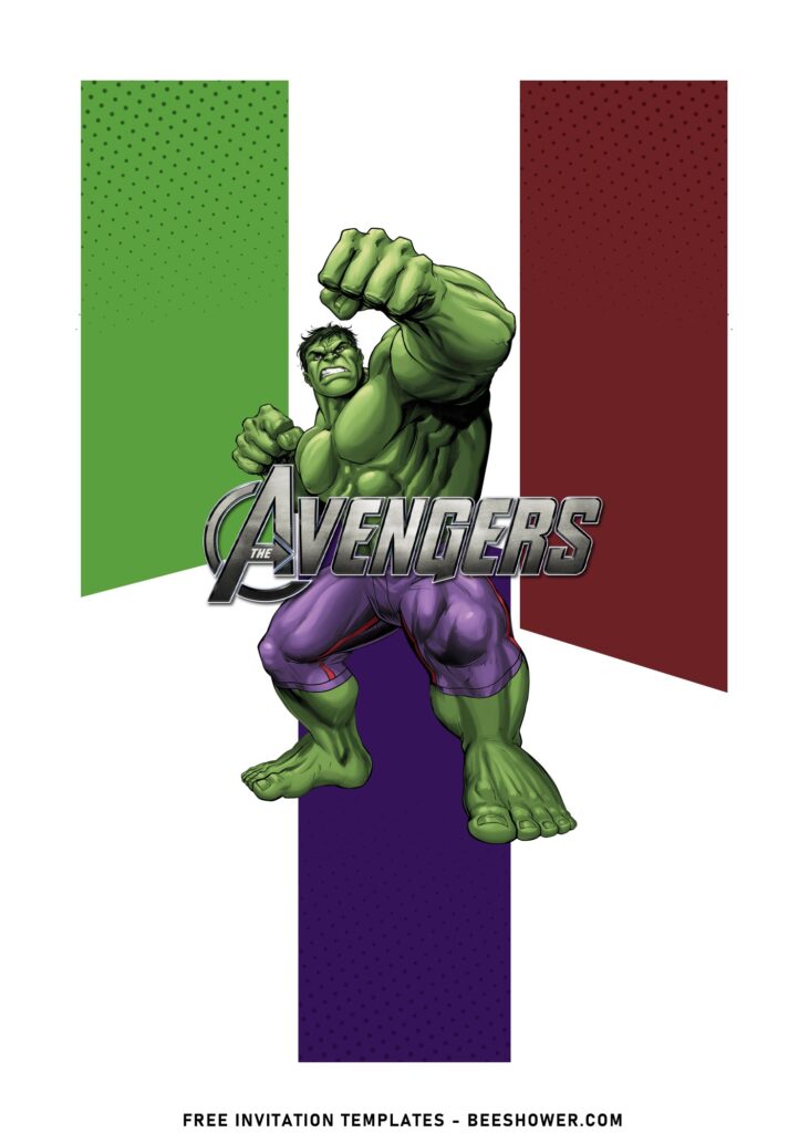 8+ Exclusive Marvel Avengers Themed First Birthday Invitation Templates with awesome Hulk