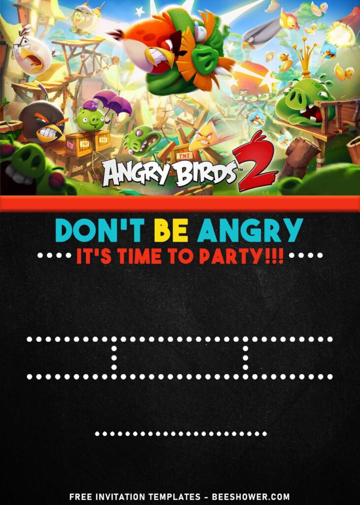 9+ Cheerful Chalkboard Angry Birds World Birthday Invitation Templates with 