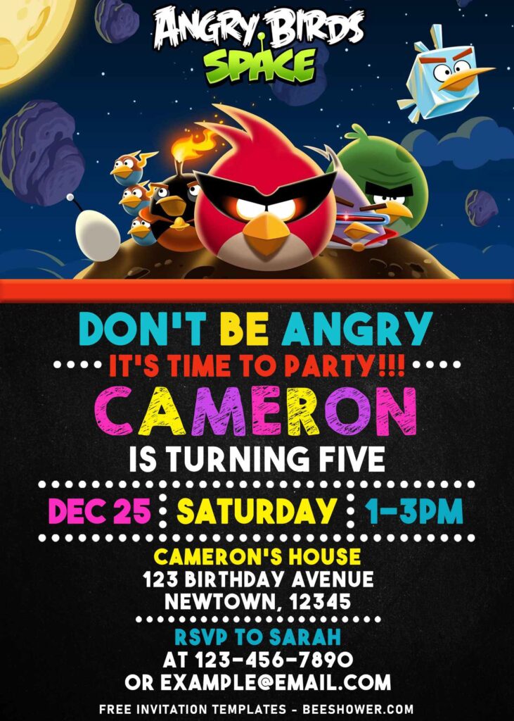 9+ Cheerful Chalkboard Angry Birds World Birthday Invitation Templates