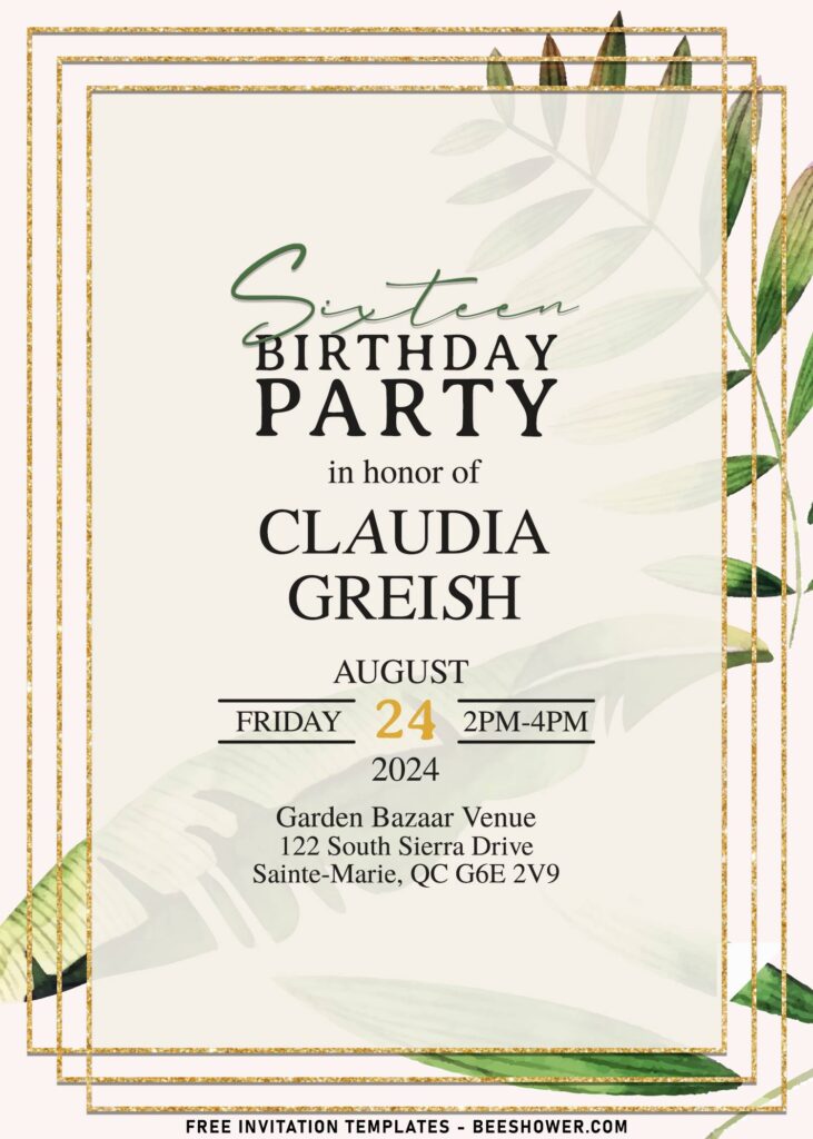 10+ Summer Spells Eucalyptus Birthday & Baby Shower Invitation Templates