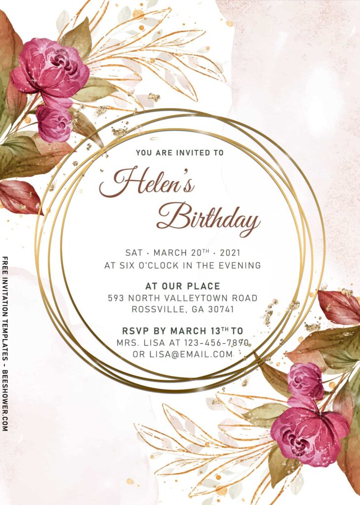 11+ Fascinating Watercolor Carnation Floral Invitation Templates