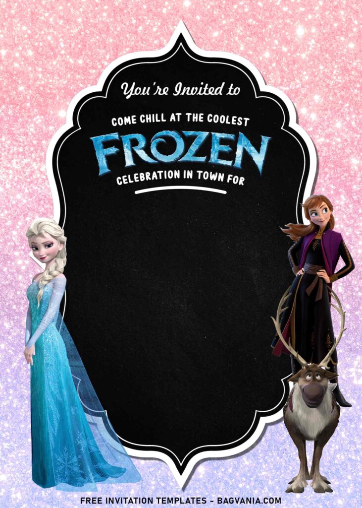 9+ Fun Winter Birthday Invitation Templates With Disney Frozen and there is Elsa