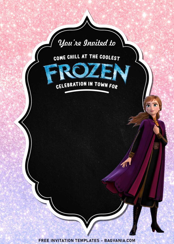 9+ Fun Winter Birthday Invitation Templates With Disney Frozen and there is Anna