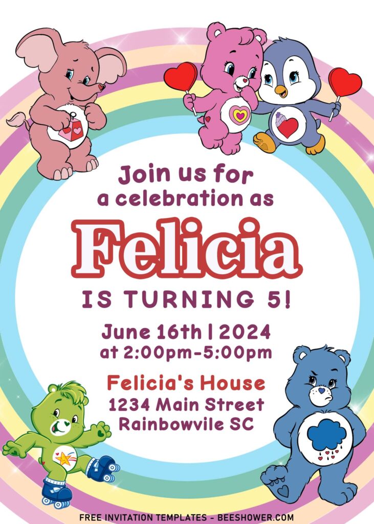 9+ Sparkling Cute Bears Birthday Invitation Templates For Toddlers