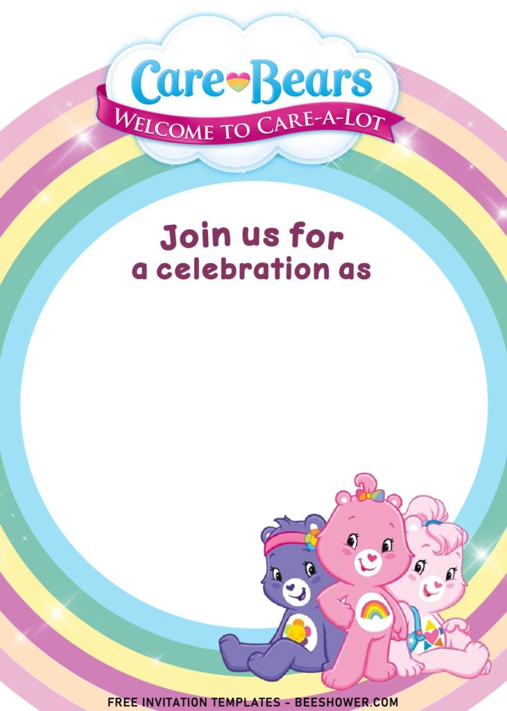 9+ Sparkling Cute Bears Birthday Invitation Templates For Toddlers with Sunny Bear