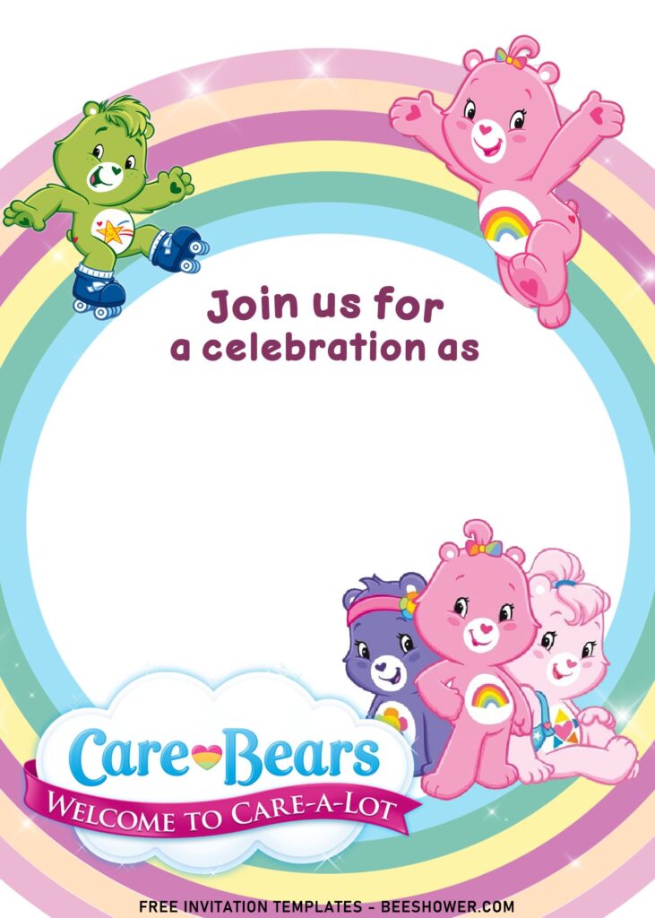 9+ Sparkling Cute Bears Birthday Invitation Templates For Toddlers with Cute Pink Bear