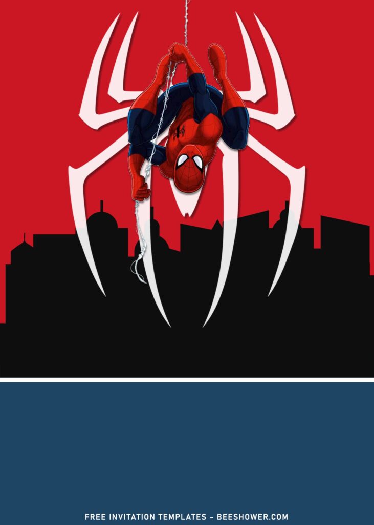 9+ Ultimate Spiderman Birthday Invitation Templates with Cityscape