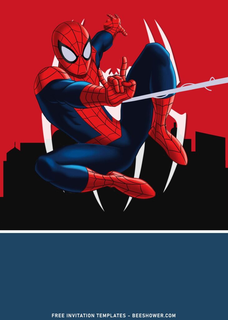 9+ Ultimate Spiderman Birthday Invitation Templates with Spiderman's web