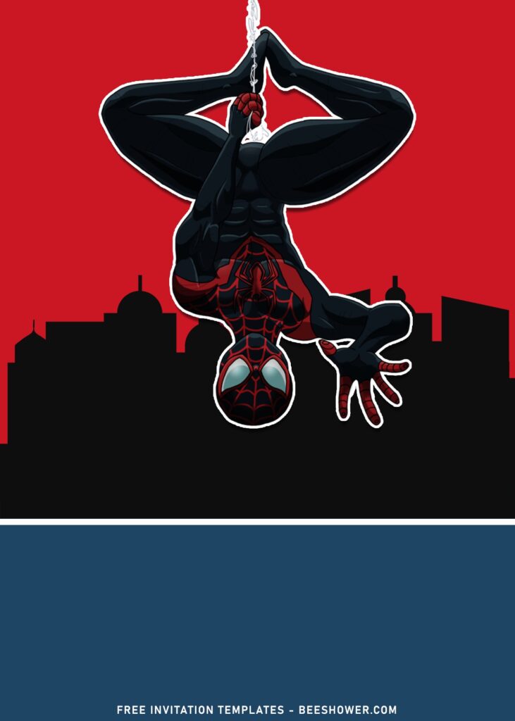 9+ Ultimate Spiderman Birthday Invitation Templates with awesome Miles Morales Spiderman