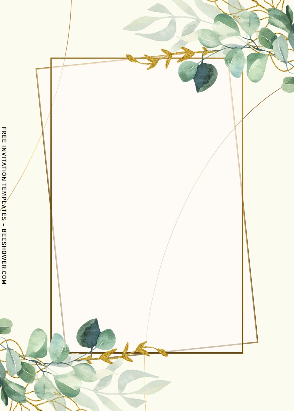 11+ Gilded Botanical Foliage Birthday Invitation Templates | Beeshower