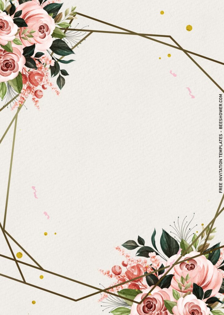 7+ Beloved Floral Foil Baby Shower Invitation Templates | Beeshower