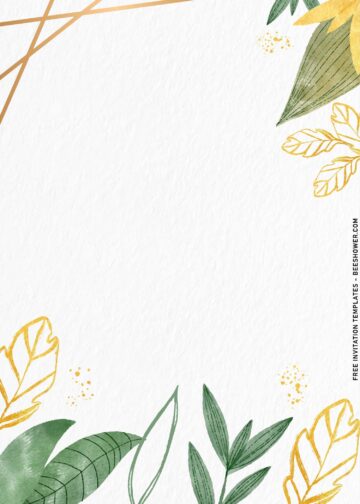 7+ Dried Foliage Gold Birthday Invitation Templates For Summer Events ...