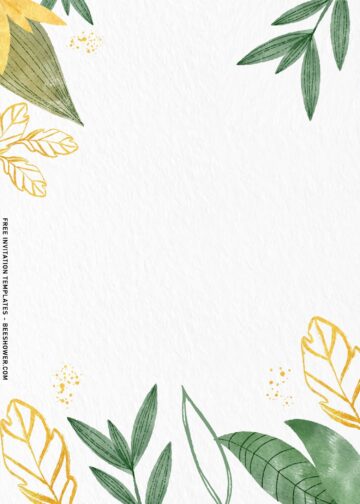 7+ Dried Foliage Gold Birthday Invitation Templates For Summer Events ...