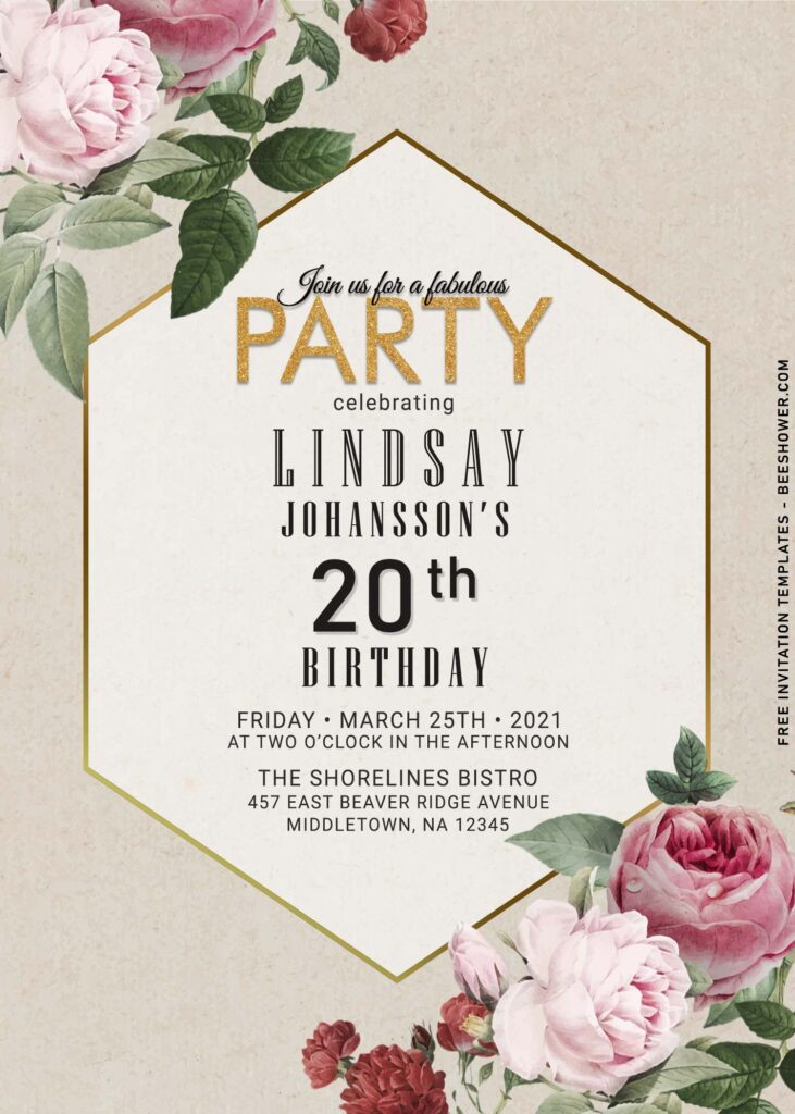 7+ Simply Majestic Watercolor Floral Birthday Invitation Templates