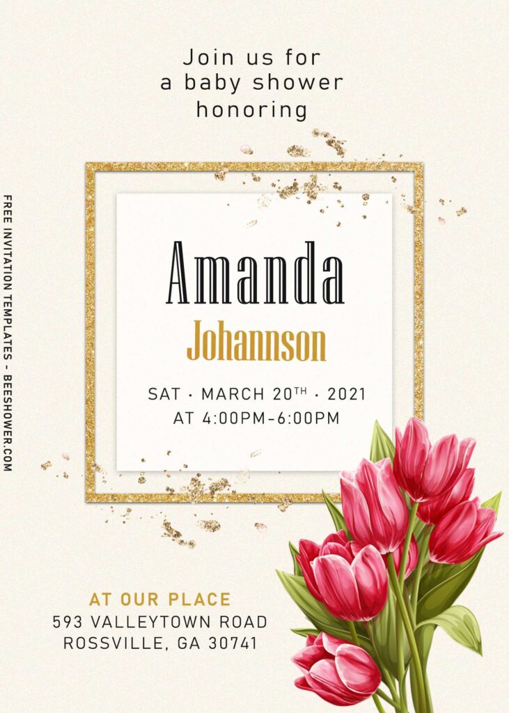 8+ Timeless Romance Tulips Floral Invitation Templates That You Will Love