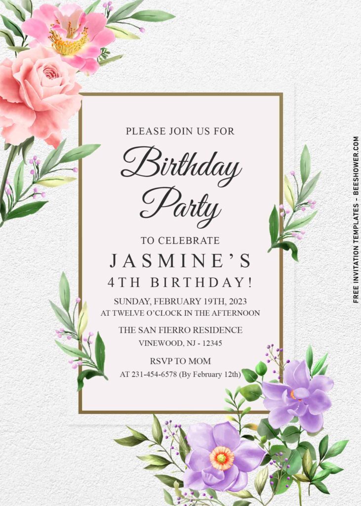 9+ Refined Flora Baby Shower And Birthday Invitation Templates