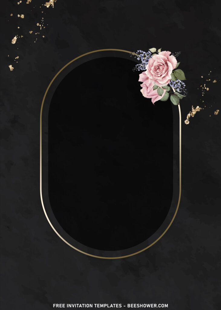 7+ Enchanted Flourishing Floral Themed Invitation Templates with dark backdrop