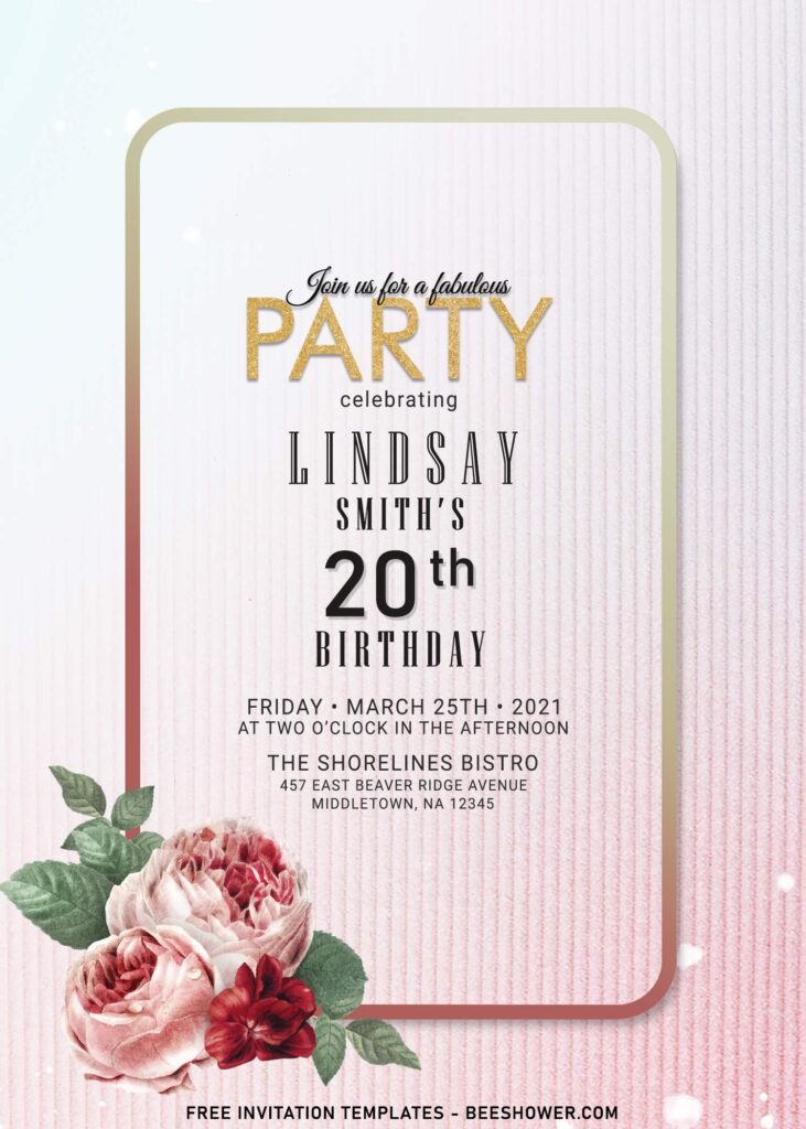 8+ Dreamy Floral Invitation Templates For Neutral Tone Party