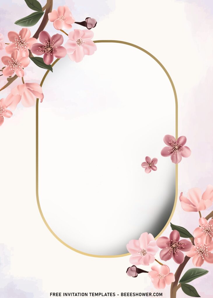 9+ Cascading Whispery White Camellia Birthday Invitation Templates with blush pastel tones