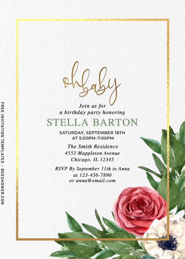8+ Everlasting Love Floral Birthday And Baby Shower Invitation Templates