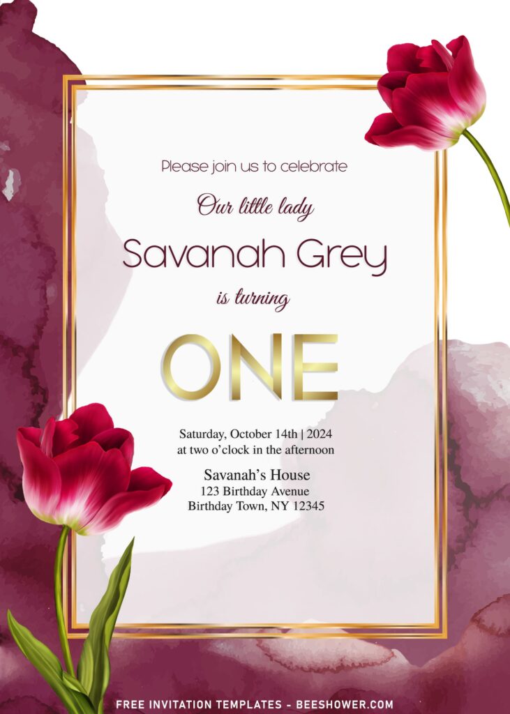 9+ Blissful Watercolor Tulip Birthday Invitation Templates Perfect For You