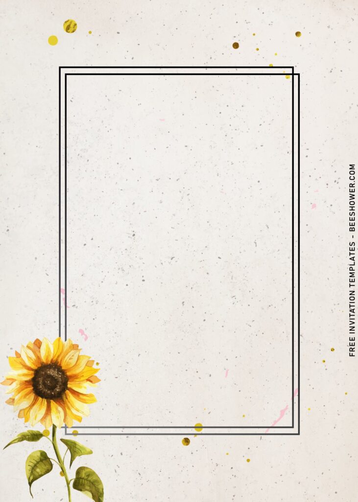 7+ Minimalist Rustic Sunflower Birthday Invitation Templates | Beeshower