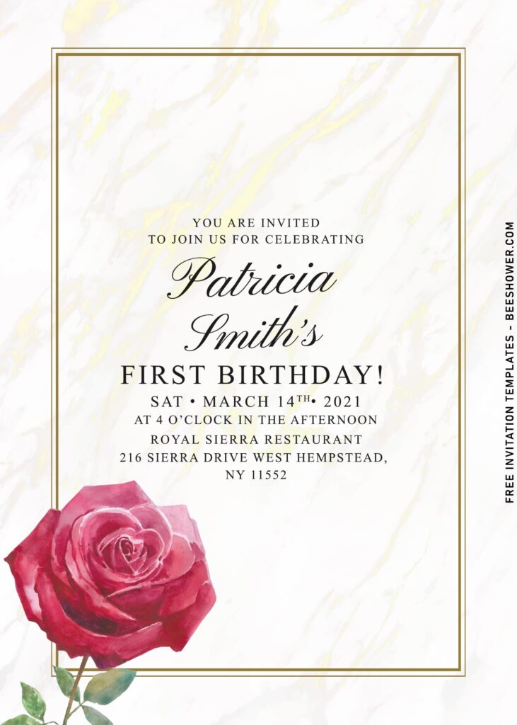 11+ Love Bloom Elegant Red Rose Birthday Invitation Templates