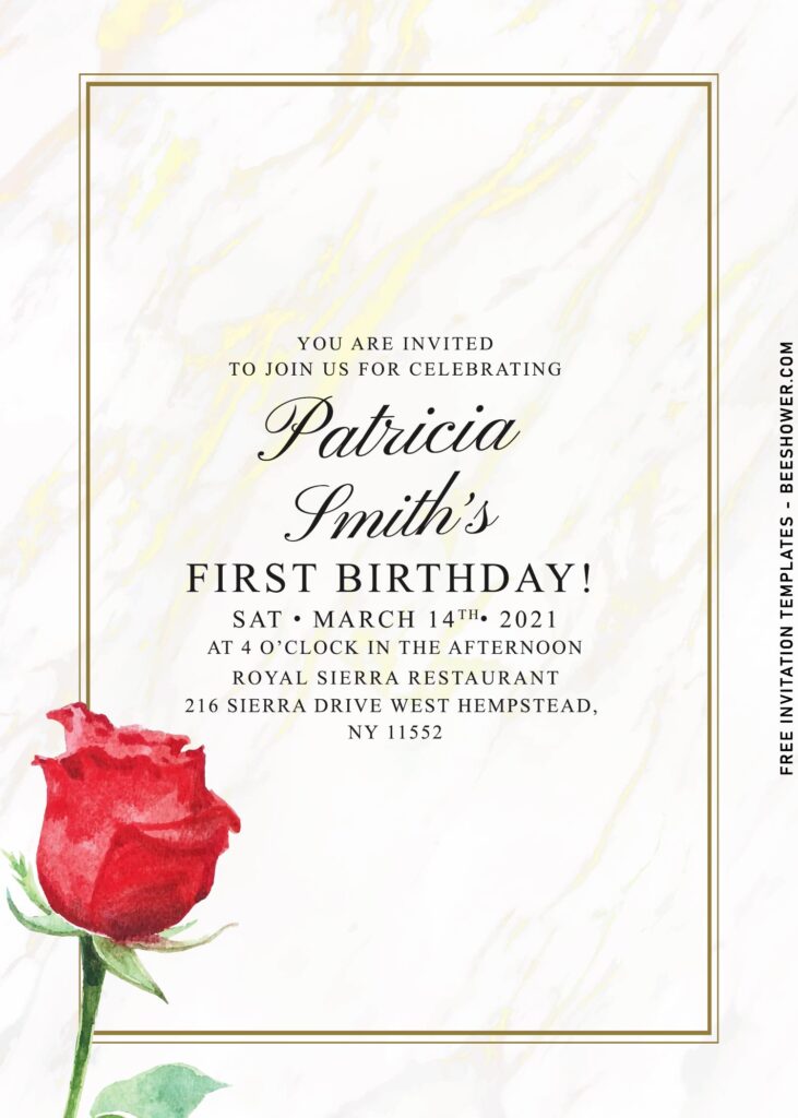 11+ Love Bloom Elegant Red Rose Birthday Invitation Templates