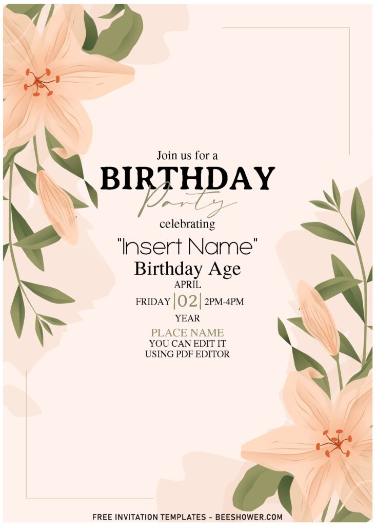 (Free Editable PDF) Celestial Summer Bohemian Rustic Flower Invitation Templates with Boho floral decorations