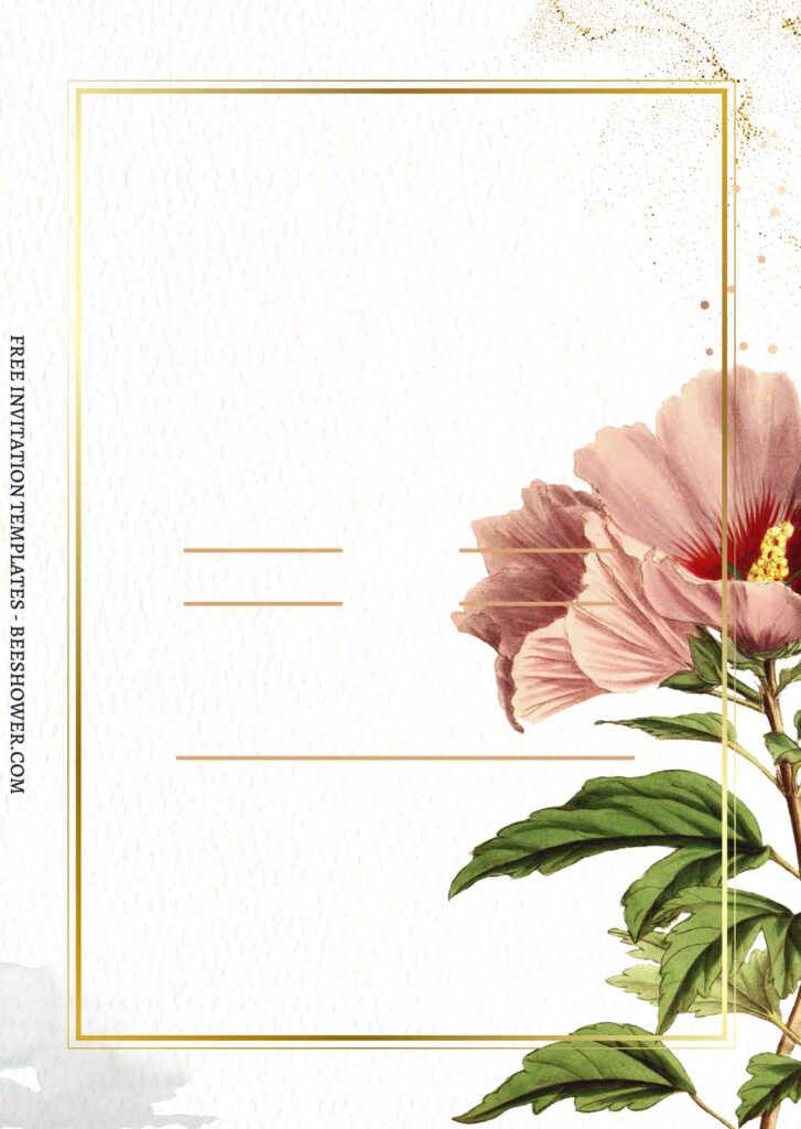 (Free) 7+ Ombre Gold And Floral Autumn Canva Birthday Invitation Templates with aesthetic floral graphics
