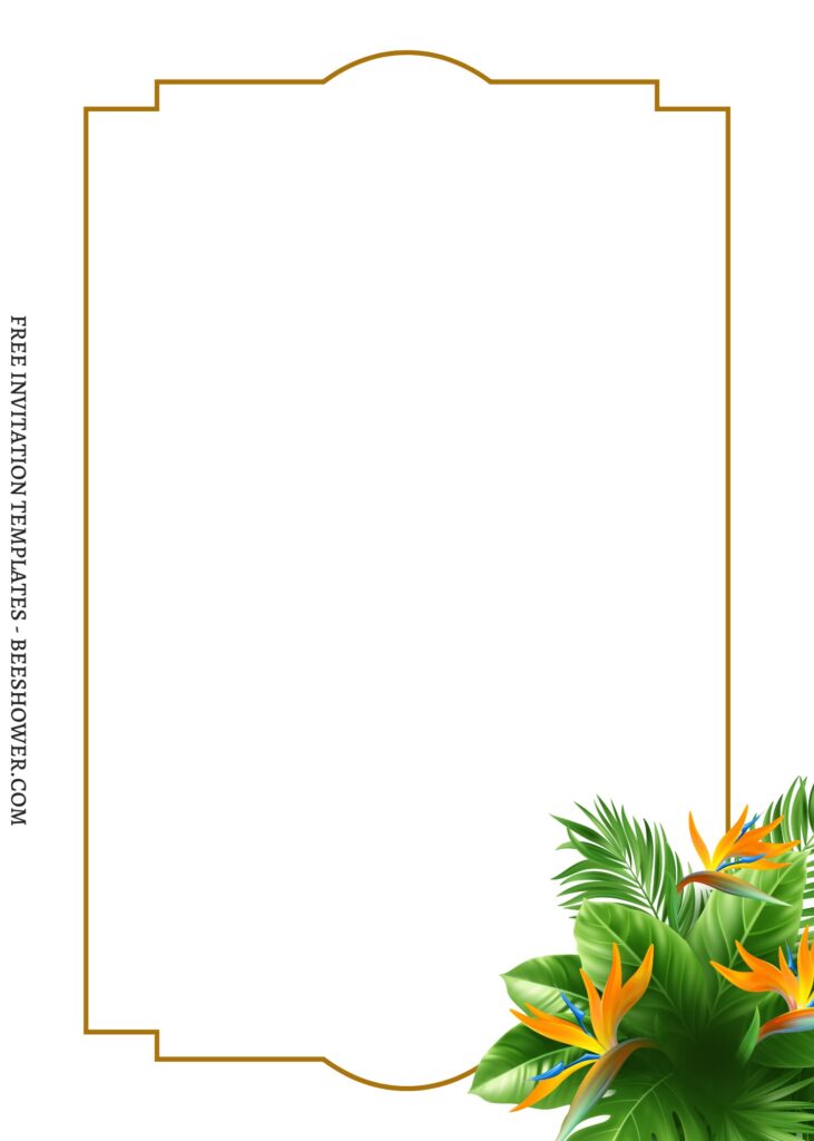 7+ Watercolor Tropical Summer Foliage & Floral Invitation Templates with 