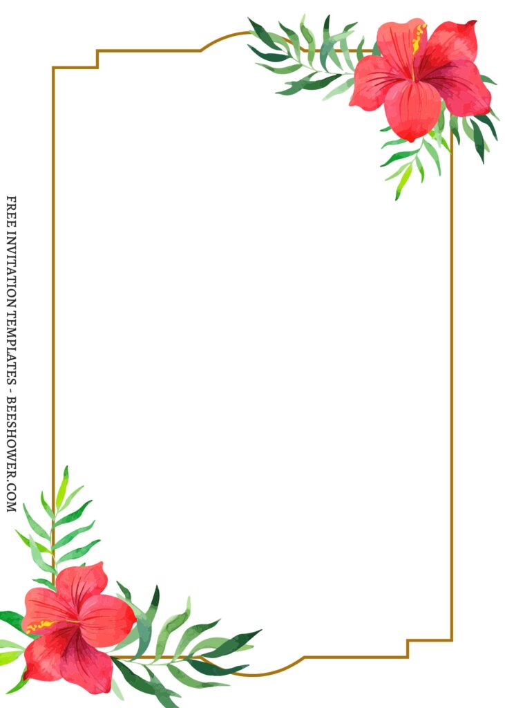 7+ Watercolor Tropical Summer Foliage & Floral Invitation Templates with 