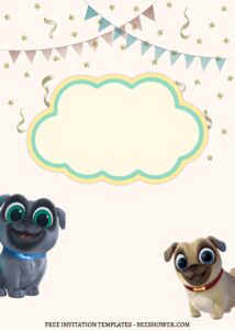 10+ Festive Puppy Dog Pals Canva Birthday Invitation Templates | Beeshower