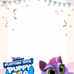 10+ Cheerful Puppy Dog Pals Canva Birthday Invitation Templates C