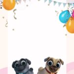 10+ Colorful Puppy Dog Pals Canva Birthday Invitation Templates C