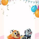 10+ Festive Puppy Dog Pals Canva Birthday Invitation Templates C