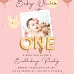 FREE EDITABLE – 9+ Adorable Balloon Canva Birthday Invitation Templates G