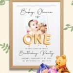 FREE EDITABLE – 8+ Soothing Winnie The Pooh Canva Birthday Invitation F