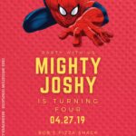 8+ Spiderman Canva Kids Birthday Invitation Templates C