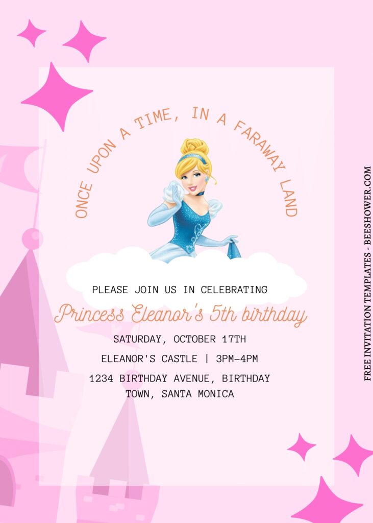 11+ Princess Castle Canva Birthday Invitation Templates  with cute wording