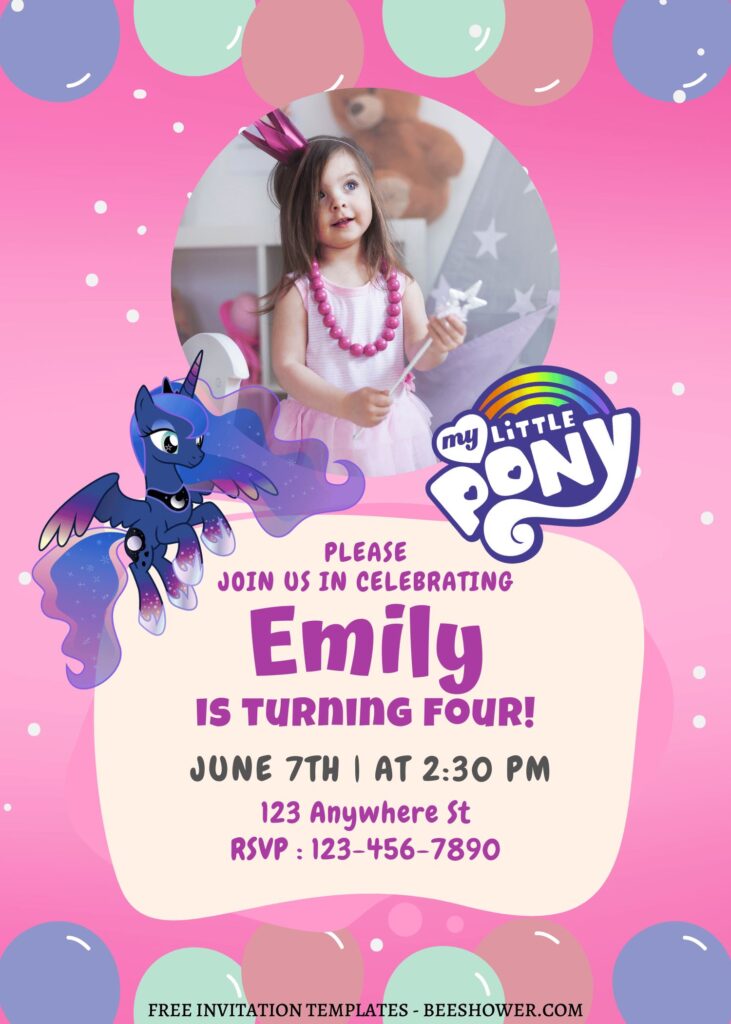 11+ Ultimate My Little Pony Canva Birthday Invitation Templates with cute wording