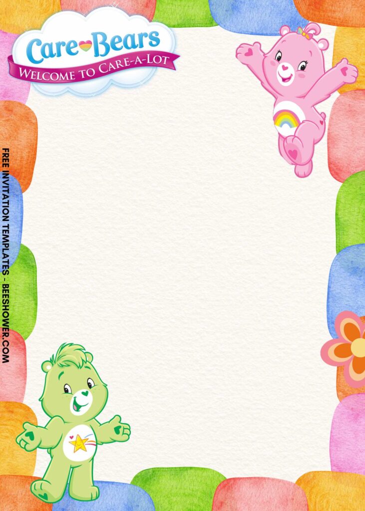 7 Free Care Bears Canva Birthday Invitation Templates C - Downloadable 7+ A Whole Lot Of Fun Care Bears Canva Birthday Invitation Templates - Template No. 36