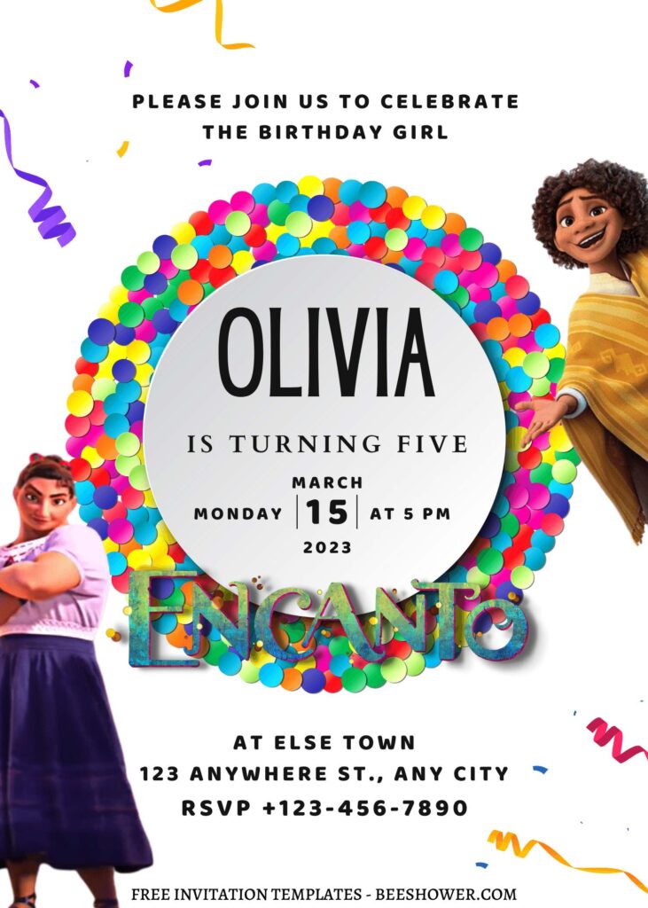 9+ Joyful Disney Encanto Canva Birthday Invitation Templates with cute wording