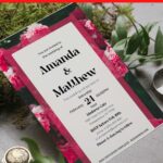 (Free Editable PDF) Beautiful Springtime Rose Wedding Invitation Templates