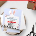 (Free Editable PDF) Some Bunny Baby Shower Invitation Templates H
