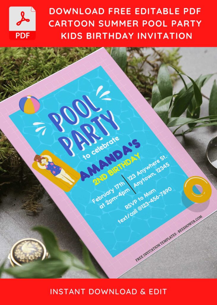 (Free Editable PDF) Delightful Summer Baby Shower Invitation Templates F