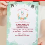 (Free Editable PDF) Adorable Llama Fiesta Baby Shower Invitation Templates E